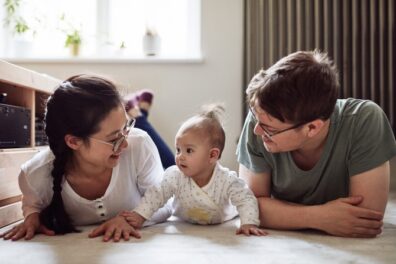 A multicultural family bond together