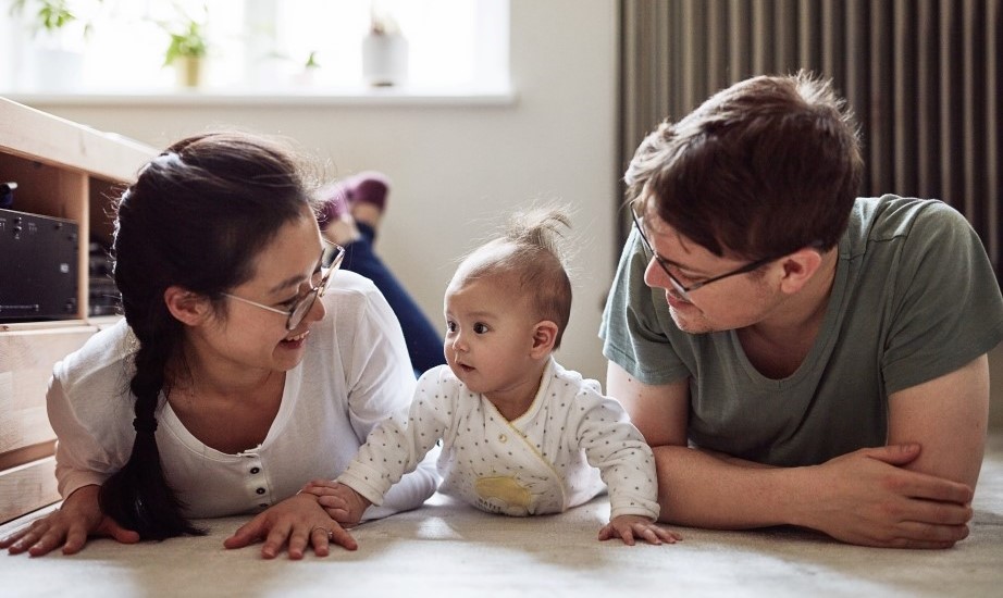 A multicultural family bond together