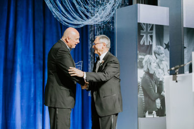 John Fiore accepting 2020 wegner award