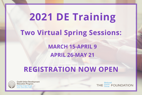 2021 Spring DE Training Open