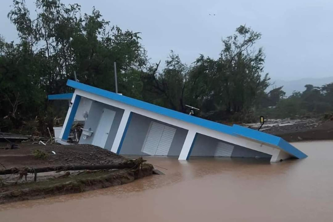 Building destroyed by Hurricane Fiona