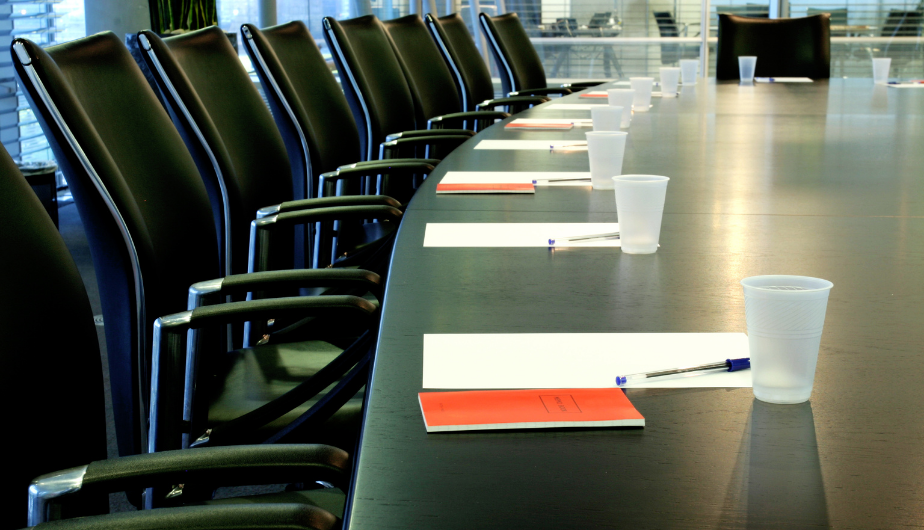 Chairs around table for meeting