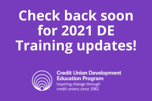Check Back for 2021 DE Training Updates