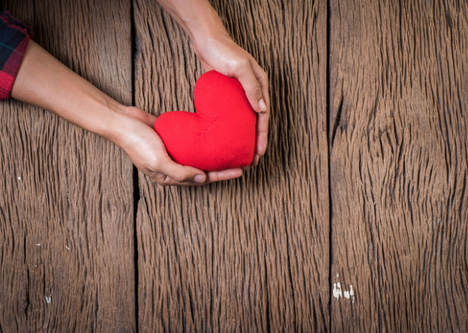 Heart in hands