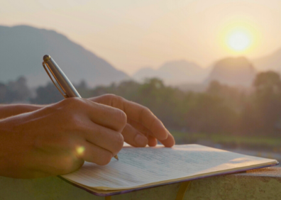 Writing in journal