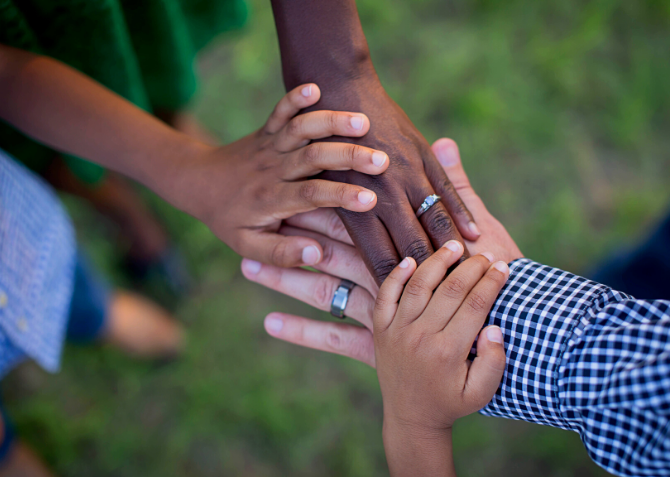 family holding hands