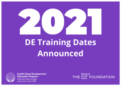 2021 de training dates announced