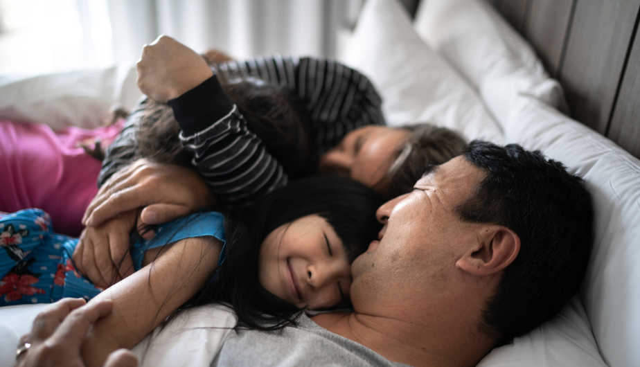 Picture of a family used to announce the FinHealth Fund