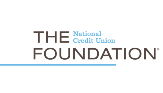 Foundation logo with blue line underneath