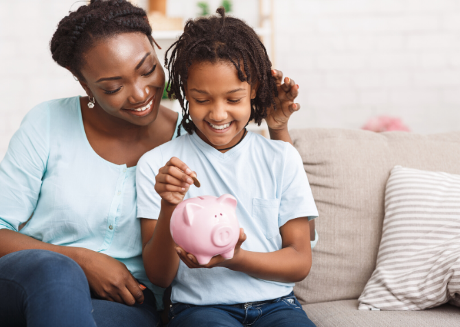 family saving money