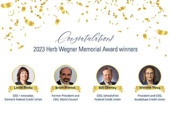 Herb Wegner Memorial Award winners