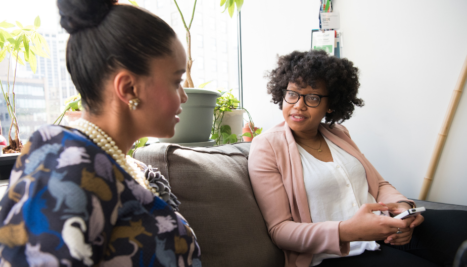 Women talking with each other