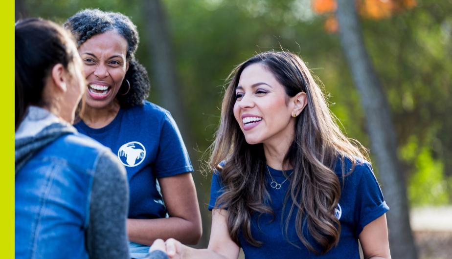 Volunteers in a Latino community