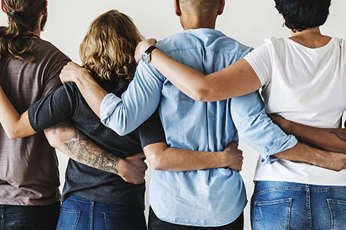 people arm in arm