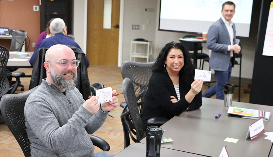 people attending a workshop