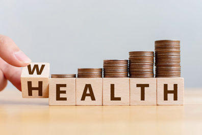 blcoks that say health and wealth