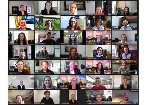people smiling virtually