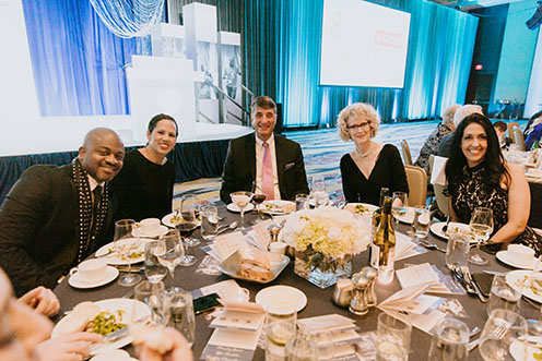 guests at a table